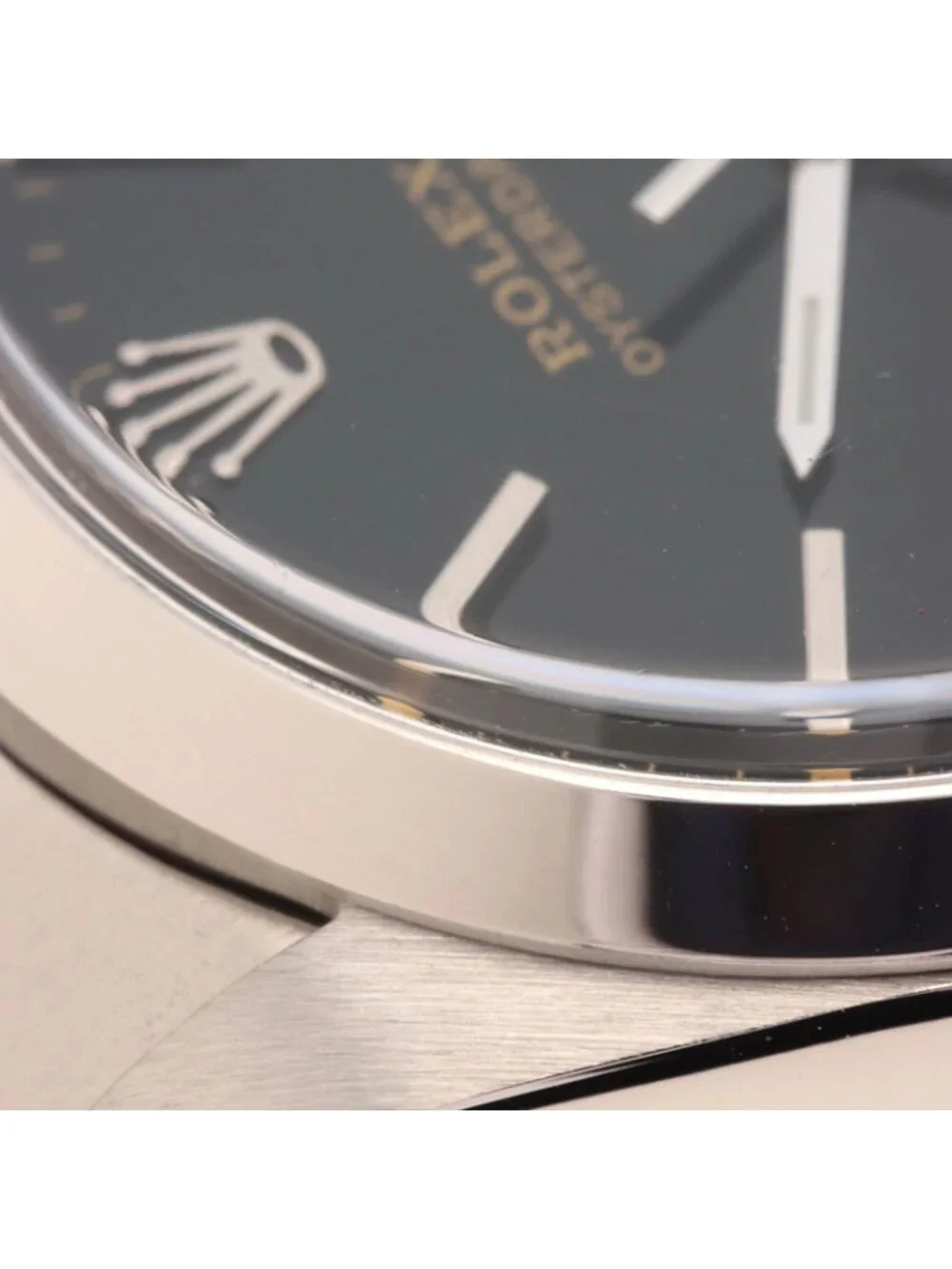 Rolex Oyster Date 34 Precision Cal Watch Stainless Steel Tritium Black Dial